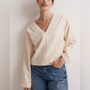 Madewell Waffle-Knit V-Neck Top